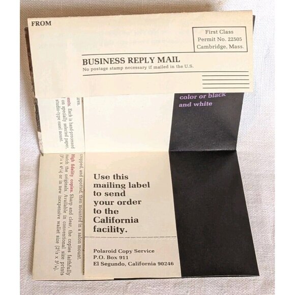 Polaroid Ephemera Print Mount Photograph Order Form Warranty Card Picture Vtg - Picture 13 of 14